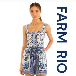 NWT Farm Rio Ana Tapestry Romper - Small
